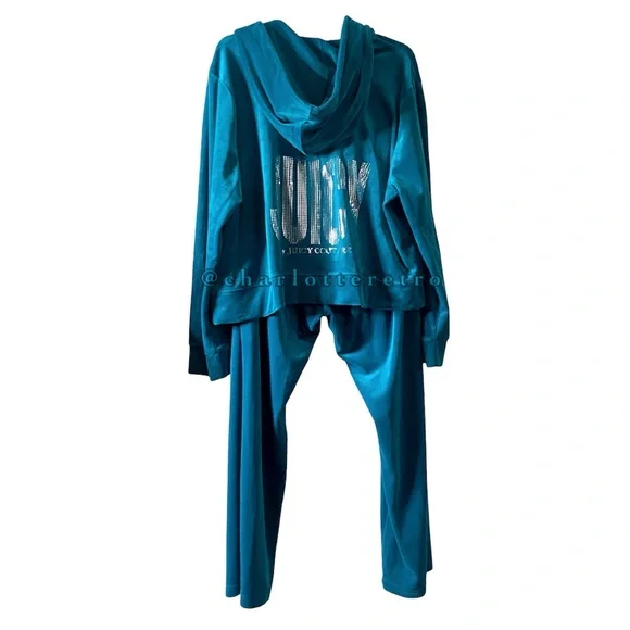 Juicy Couture • Turquoise Velour Tracksuit • 3X - Picture 9 of 9
